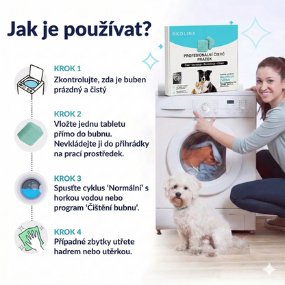 Profi čistič pračky – aktivní enzymy