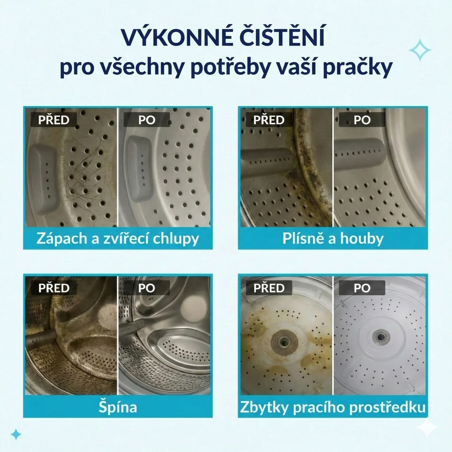 Profi čistič pračky – aktivní enzymy